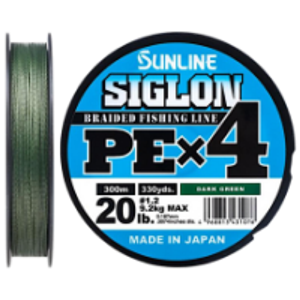 Шнур SunLine Siglon PEx4 150m 0.4 0.296mm 22.0kg 60lb Dark Green