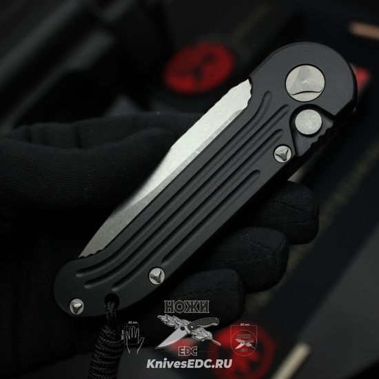 Автоматический нож Microtech MT_135-10AP LUDT, алюм.чёрная рук-ть, клинок M390, апокалиптик