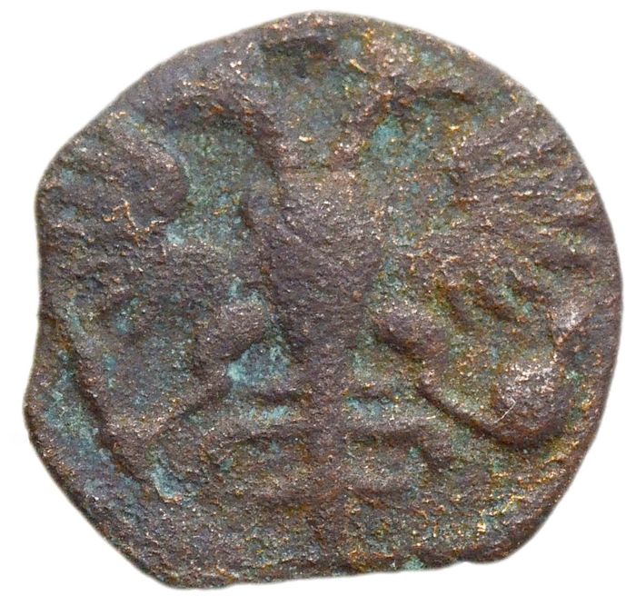 Полушка 1721 Петр I без монетного двора, год цифрами VG-F