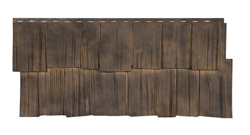 Цокольный сайдинг Щепа Дуба Эко-2 Орех