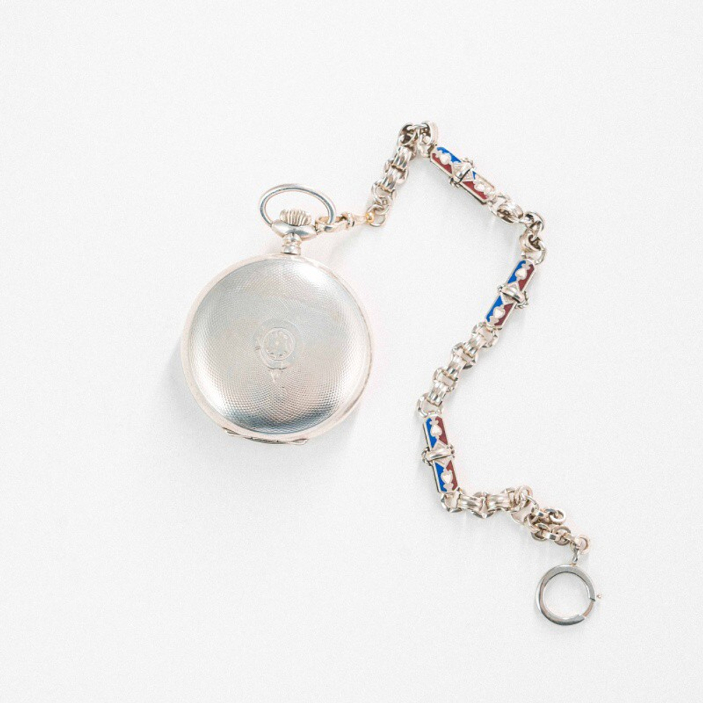 Антикварные серебряные карманные часы «Сальтеръ»