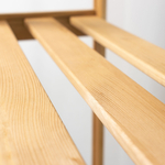 Обувница 50 см Альберт напольный, натуральный бейц / стеллаж на балкон, для рассады из массива сосны