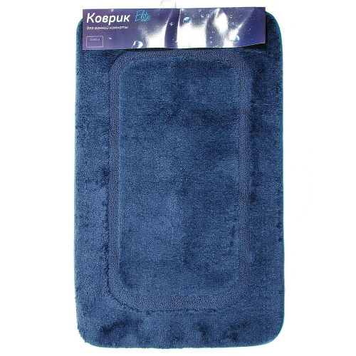 Коврик для ванной, 0.5х0.8 м, ПЭ, т-син, Альпака, Y11-2