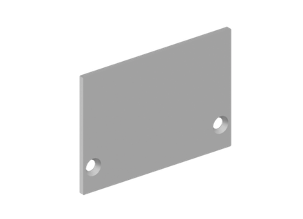 Боковая  глухая заглушка для профиля DN18511 Цвет:Анодированное серебро, Серия:DN8ALE
