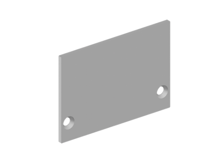 Боковая  глухая заглушка для профиля DN18511 Цвет:Анодированное серебро,Серия:DN8ALE
