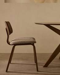 Стул Gena, орех, бежевый шенилл