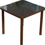 Стол квадратный 80х80 БАМБУК/ТЕСЛИН «BAMBOO/TESLIN»