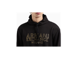 Толстовка с капюшоном и размытым логотипом Armani Exchange