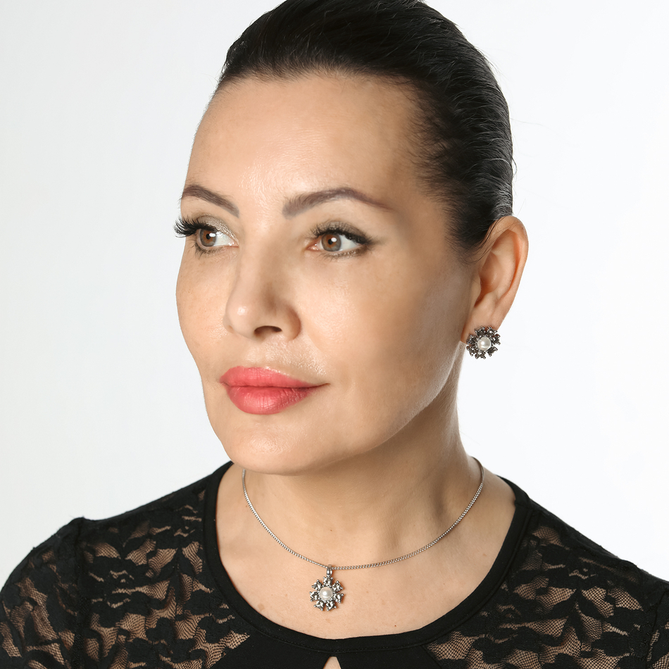 Колье Dyrberg Kern DELISE SS GREY /WHITE PEARL 450105