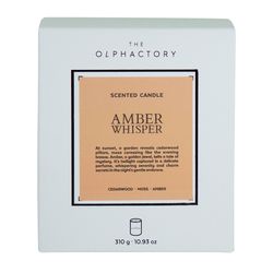 Свеча ароматическая The Olphactory, White Insignia, Amber Whisper, 60 ч