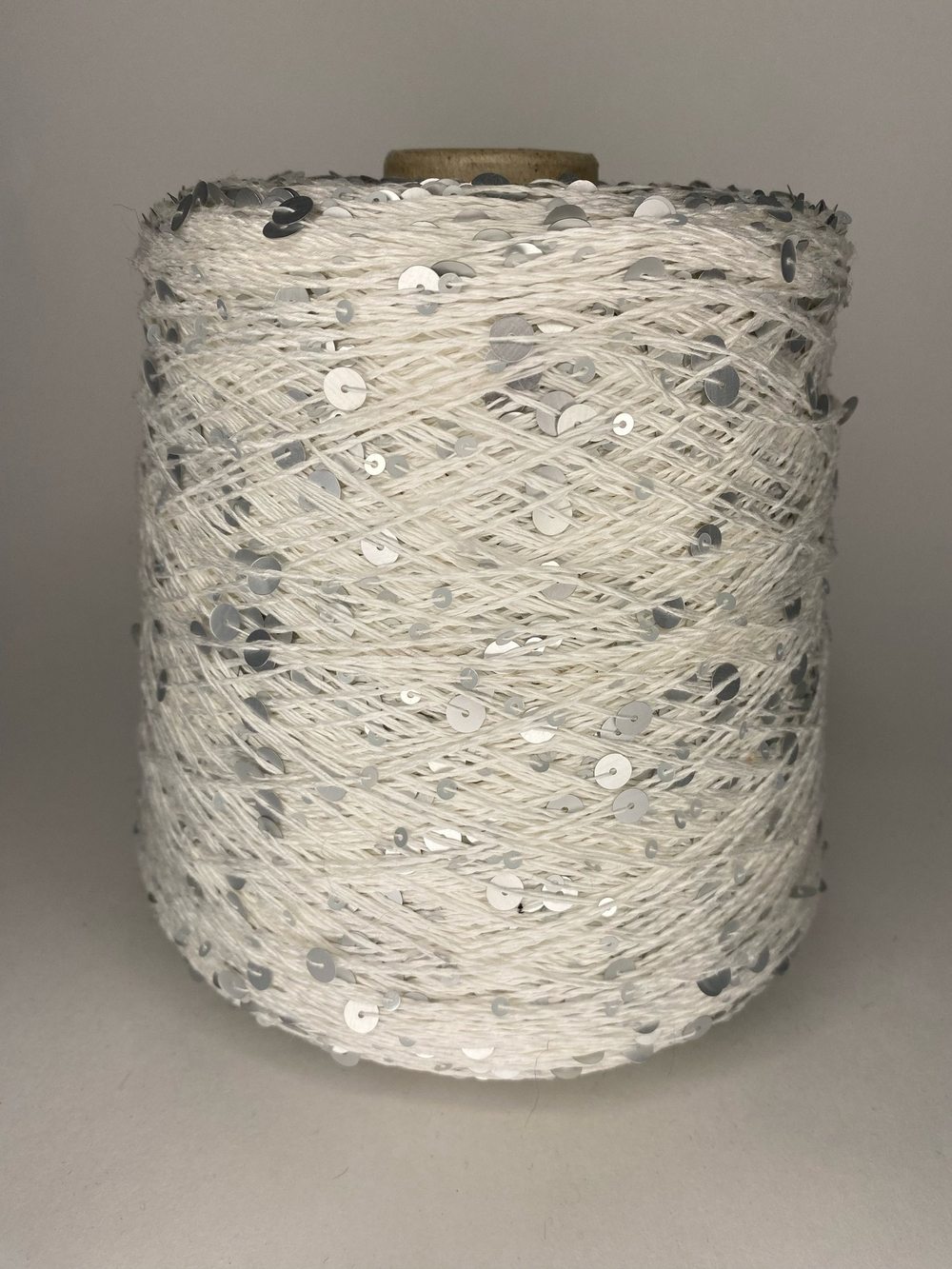 LUSTROSA королевские пайетки, хлопок 100% (original), 300 м в 100 гр ,(белый) (2)