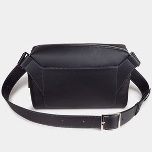 Сумка поясная Slash из кожи теленка, черного цвета