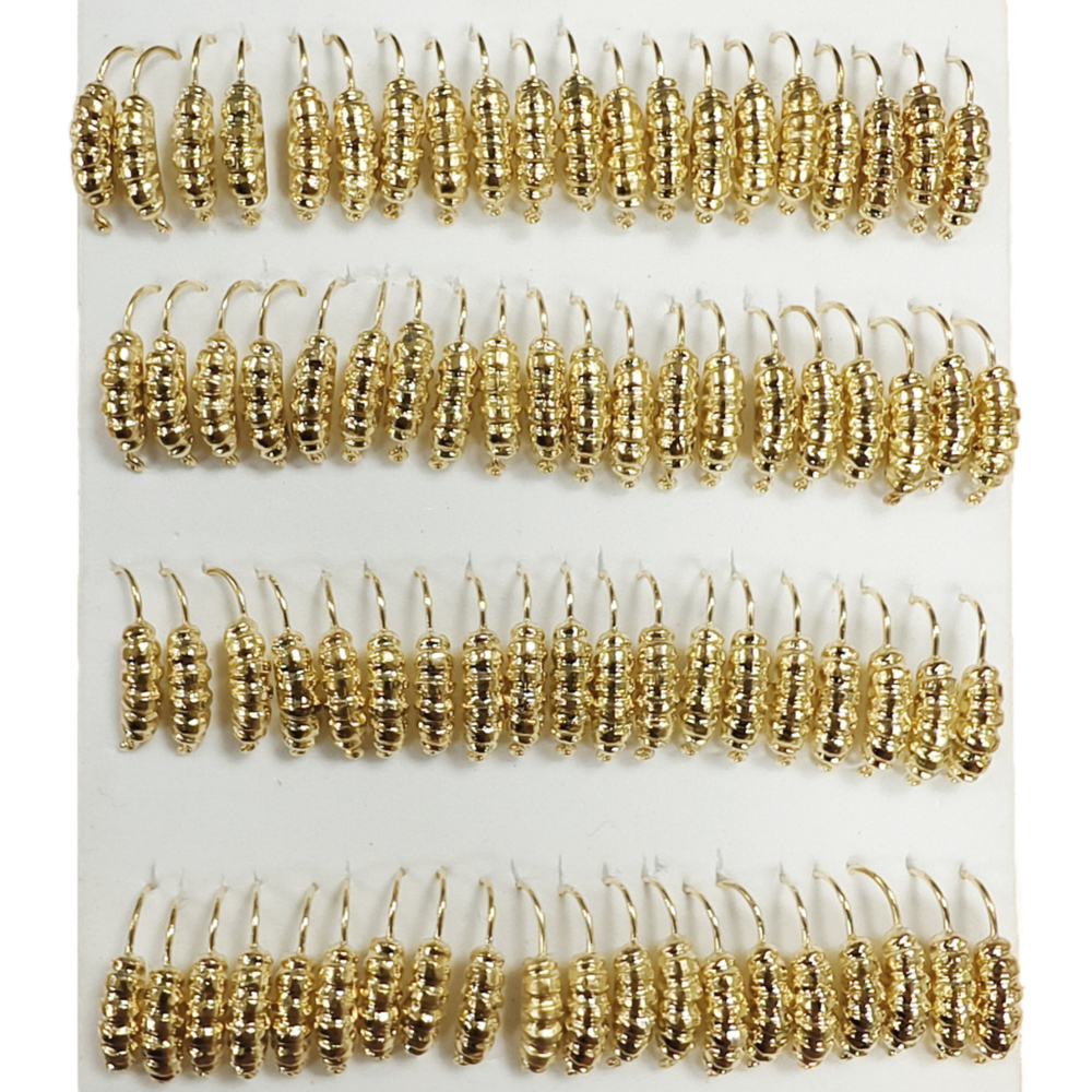 Мормышки вольфрамовые №3 Опарыш, цвет золото, 0,6 гр.( набор 10 штук) цена указана за 1 штук