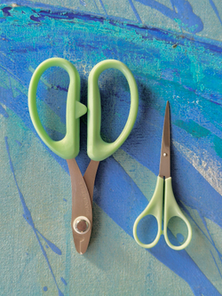 Ножницы и кусачки для флористической проволоки / Набор из двух инструментов для лепки декоративных цветов из сахарной мастики, глины, холодного фарфора