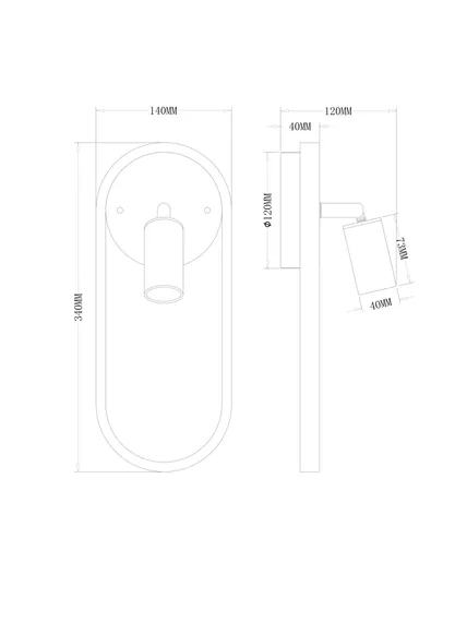 Настенный светильник (бра) FR6074WL-L10G Тумблер / Tumbler 14 Вт LED Freya fr6074wl-l10g