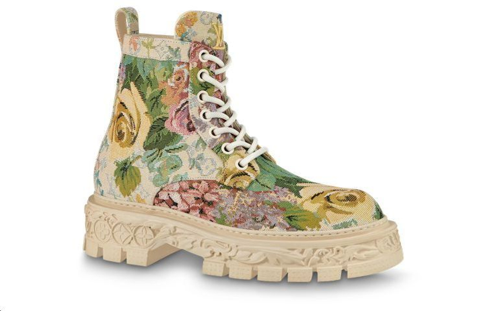 LOUIS VUITTON Short Combat Boots Men"s Multicolor
