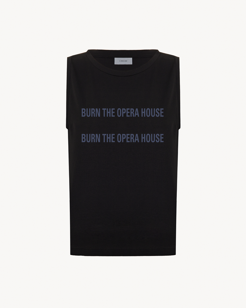 "Burn the opera house!" tank top / Безрукавка с принтом