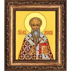 Лев Катанский Святитель. Икона на холсте.