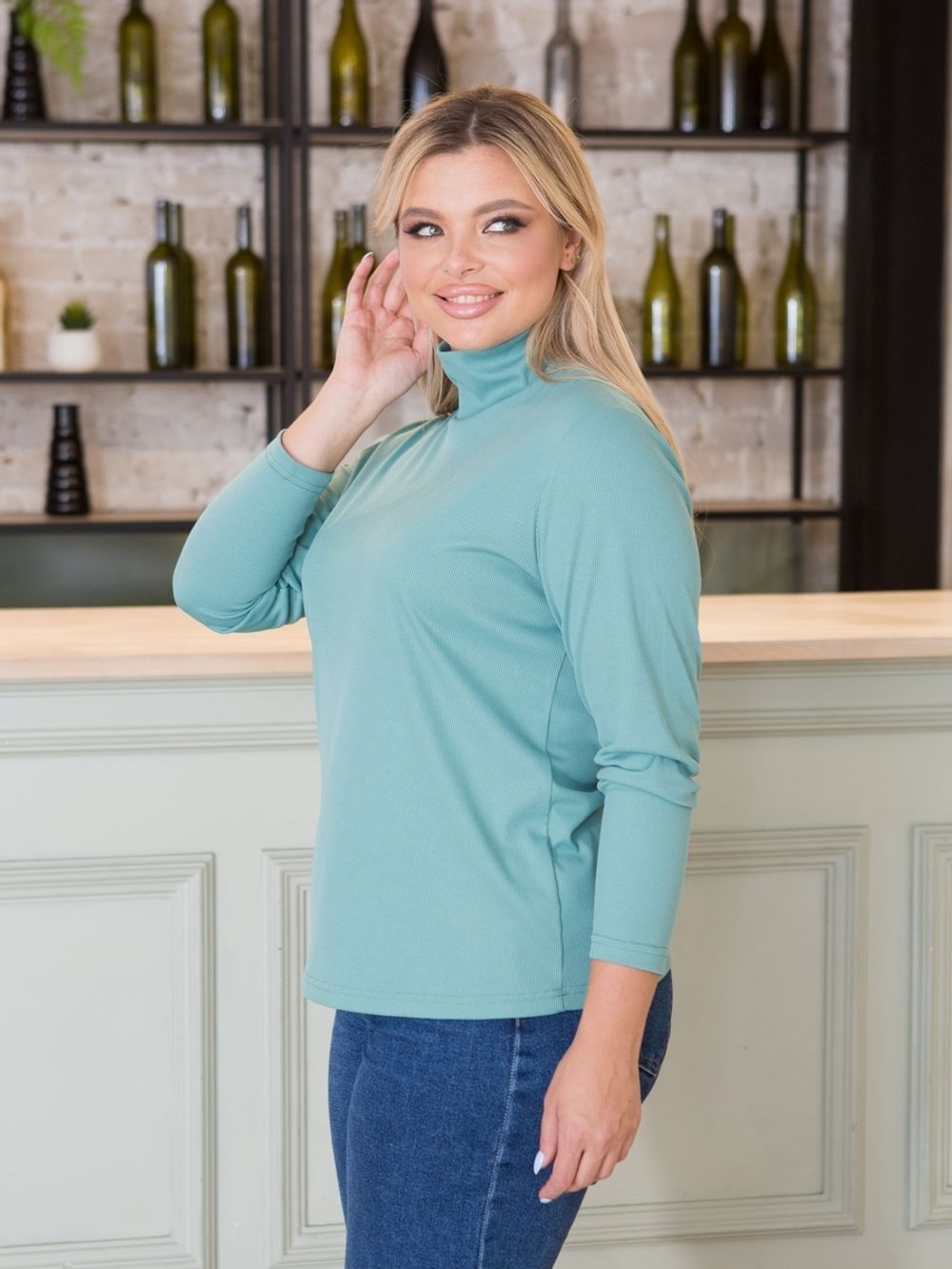 Водолазка 1209 мятный Novita (Акция)