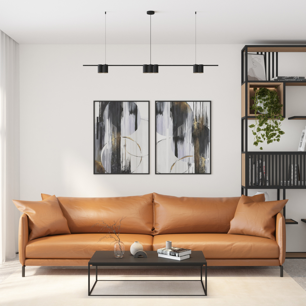 DK4063-BK Подвесной светильник ORBIT, IP20, 7xGU10 LED до 15 Вт, черный матовый, алюминий