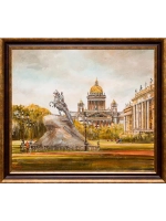 Картина маслом "Медный всадник" Шеренкова