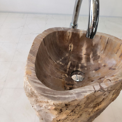 Раковина напольная из окаменелого дерева ODN-04181 (45*35*90 см)