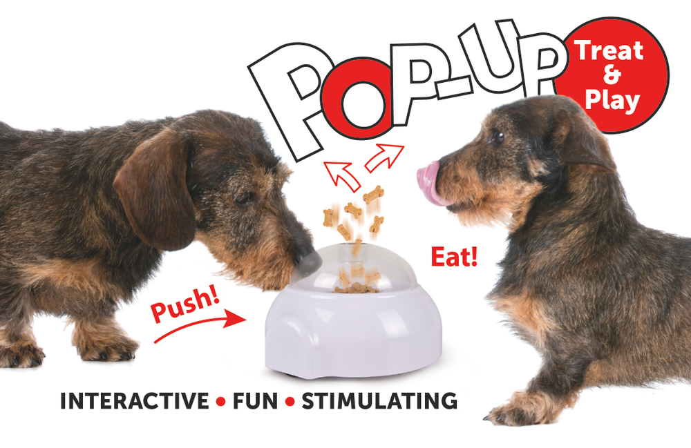 Развивающая игрушка для собак POPUP, 20 см Д х 18 см Ш х 11 см В, белый, Flamingo