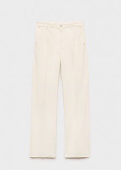 Джинсы с широкими штанинами и высокой посадкой