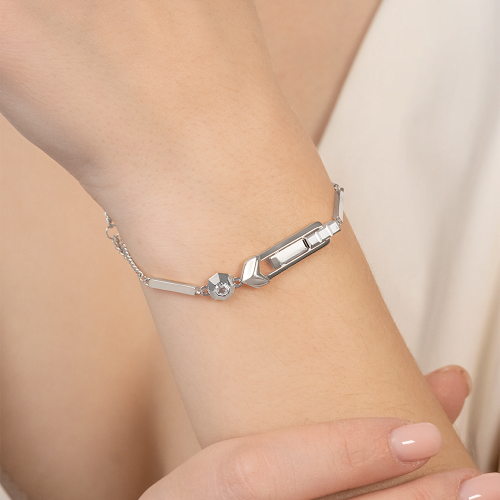 Браслет из белого золота c натуральным топазом white Артикул: 05-0754-00-201-1120