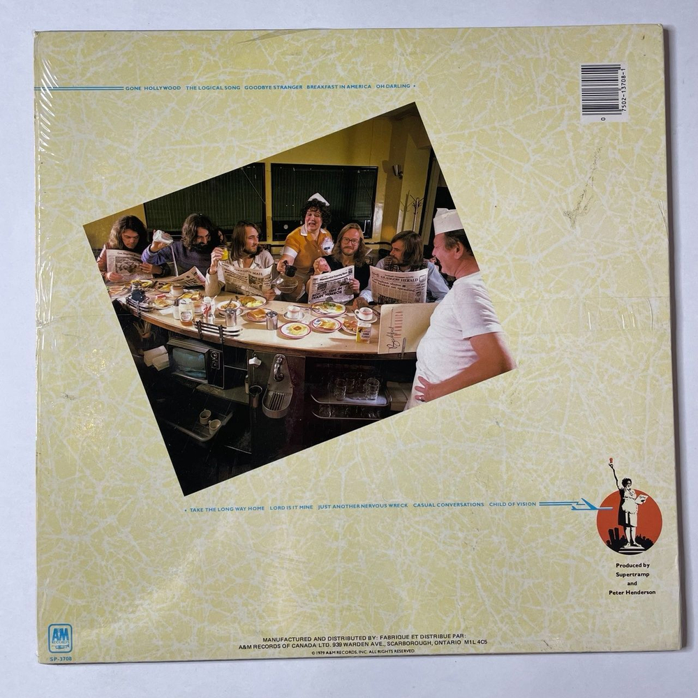 Винтажная виниловая пластинка LP Supertramp Breakfast In America (Canada 1979) SP-3708