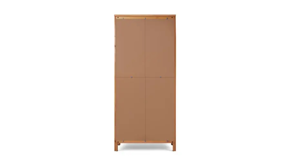 Шкаф-витрина стекло/стекло - аналог IKEA HEMNES / ХЕМНЭС/ ХЕМНЕС / КЫМОР / ИКЕА 90х198х37 см, светло-коричневый