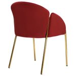Стул Bergenson Bjorn Raspy, велюр, бордовый