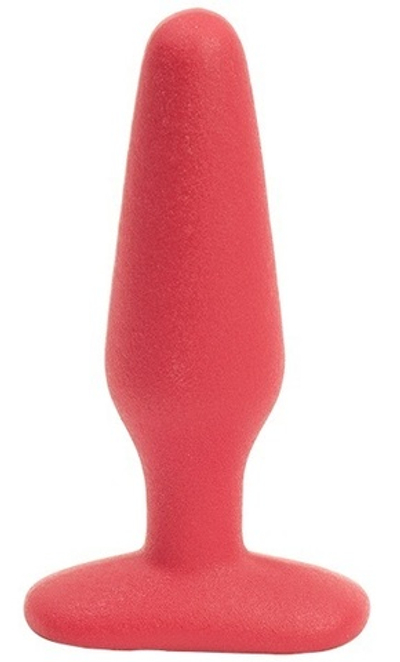 Красная анальная пробка с шероховатой поверхностью