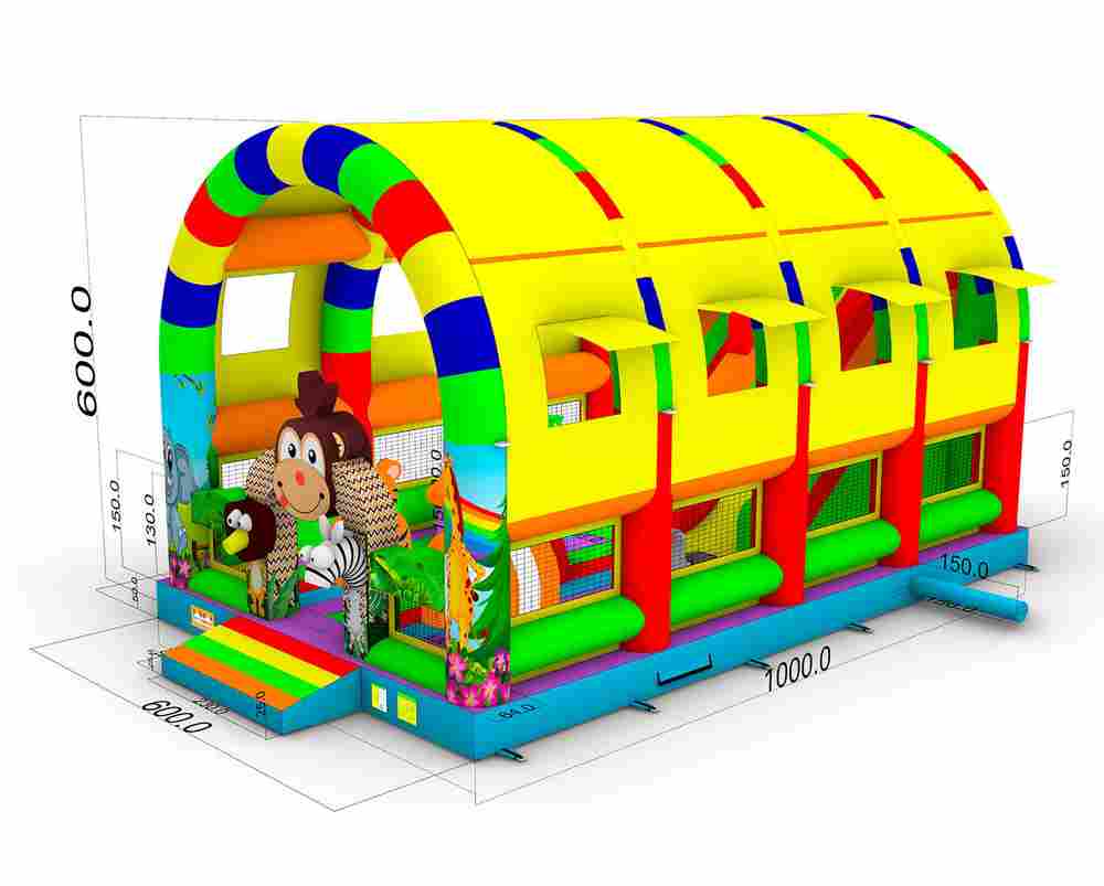Коммерческий надувной батут «Страна Сафария 3» 10*6*6 м