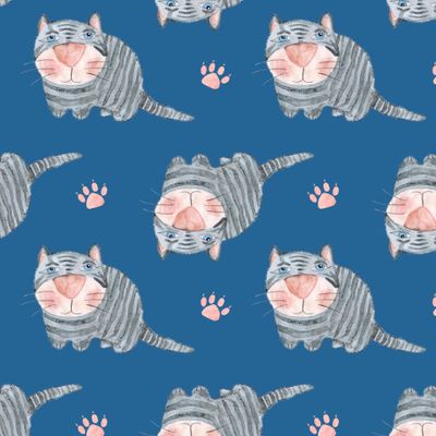 Buy kids blue fabric cats