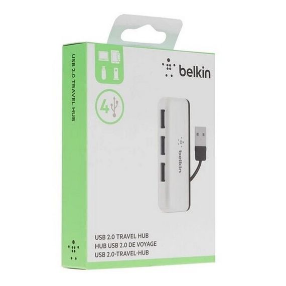 Разветвитель Belkin 4xUSB встроенный кабель USB папа (F4U021bt)