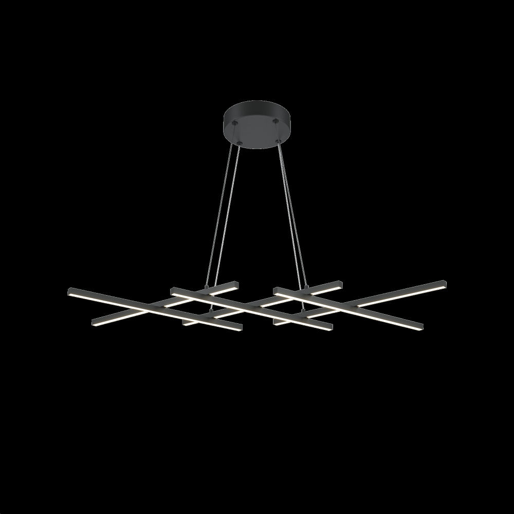 Подвесная светодиодная люстра Maytoni Halo MOD244PL-L50BK