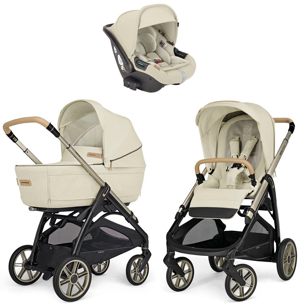 Коляска Inglesina Aptica Element frame Iridio Darwin Infant Recline 3 в 1 Pure Ecru