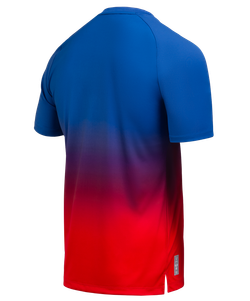 Футболка разминочная JOGEL NATIONAL PerFormDRY Pre-Match Tee, сине-красный