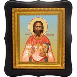 Константин Богословский священномученик пресвитер. Икона на холсте.