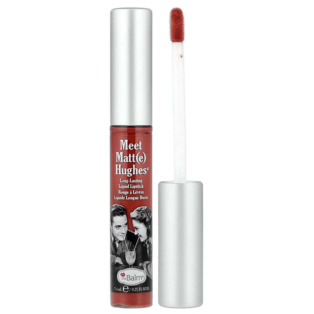 theBalm Cosmetics, Meet Matt (e) Hughes®, жидкая губная помада длительного действия, надежная, 7,4 мл (0,25 жидк. Унции)