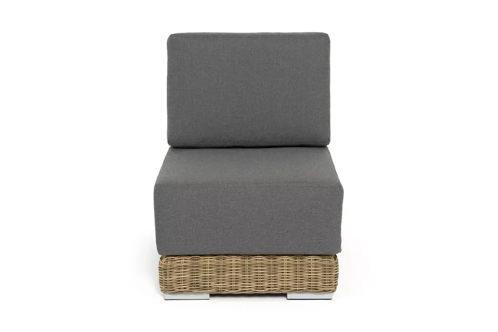 "Капри" модуль диванный прямой с подушками, цвет соломенный