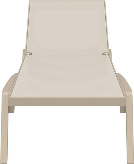 Шезлонг-лежак пластиковый Siesta Contract Pacific, бежевый