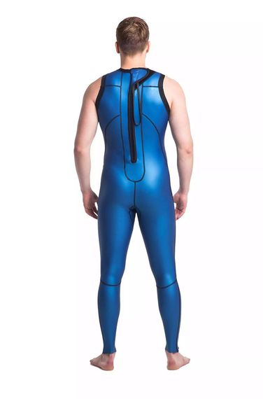 Гидрокостюм Aquateam Фридайвер Тренировочный 1,5 мм голый/лайкра синий