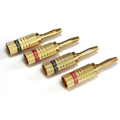 NorStone Banana Plugs, gold, пружинные разъемы для акустического кабеля (4 шт.) (NORBANX4)