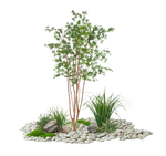 Напольная композиция в стиле сканди с клёном 180 см, длина 1,5 м