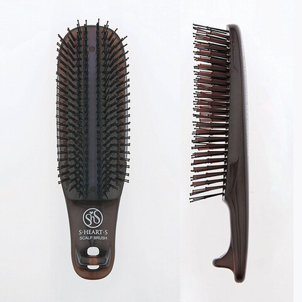 S-HEART-S Расческа Scalp Brush Сom жесткая (коричневая)