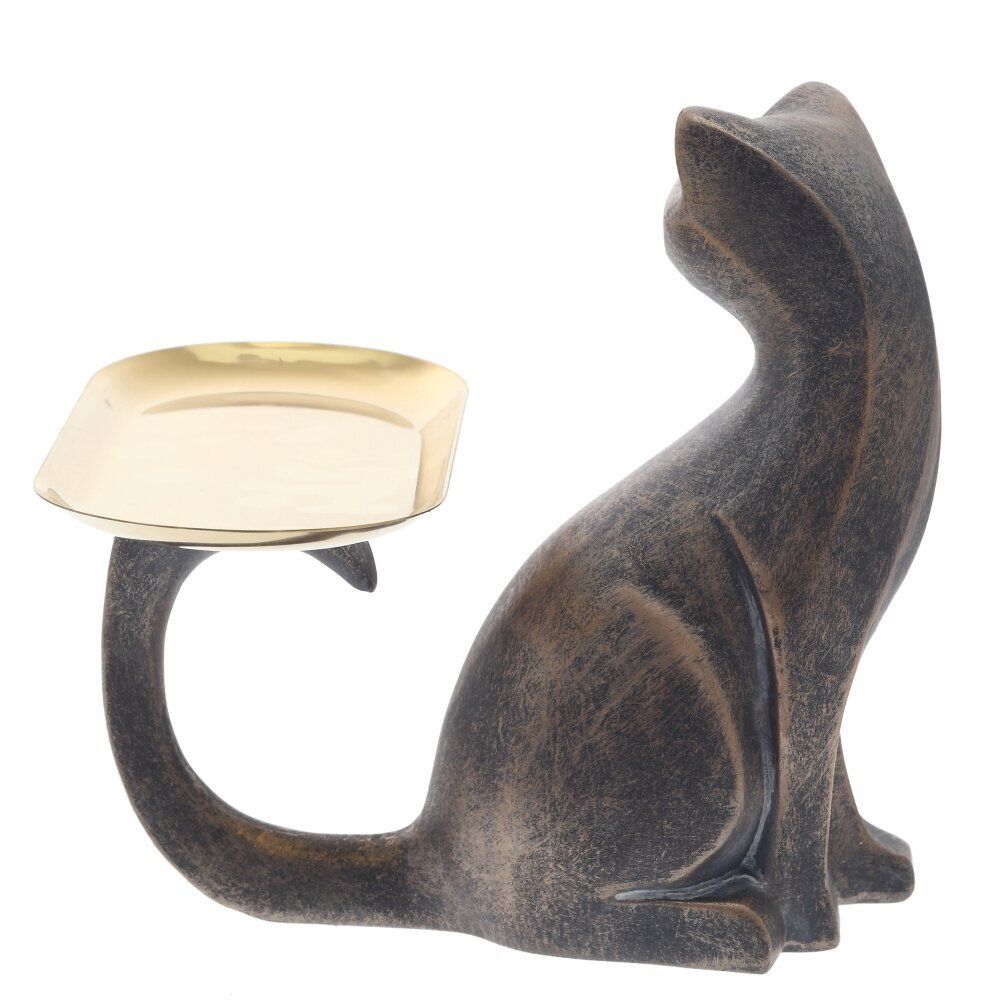 GAEM Фигурка декоративная "Кошка" с подносом, L18,5 W17 H18 см