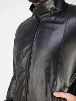 Кожаная куртка демисезонная на резинке