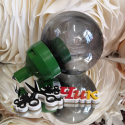 Плафон (d 20) для торшера ДЫМЧАТЫЙ с переходником (зеленый) на трубу 20мм